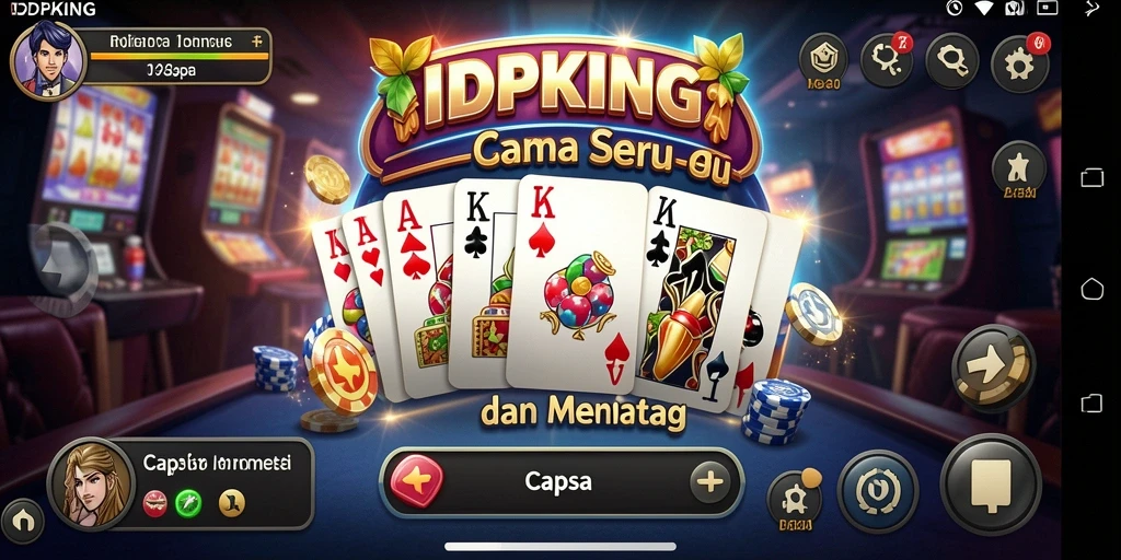 Tampilan antarmuka menarik dari game Capsa IDPKING.