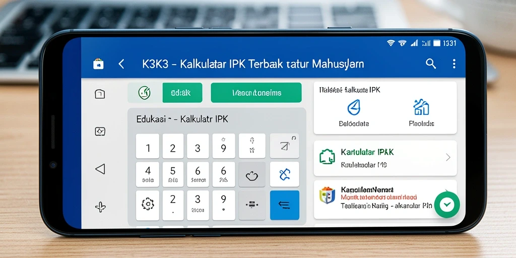 Antarmuka K3K3 yang intuitif untuk kalkulasi IPK.