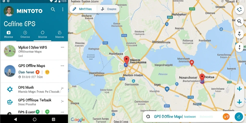 Tampilan antarmuka MINTOTO dengan peta GPS yang jelas dan interaktif.