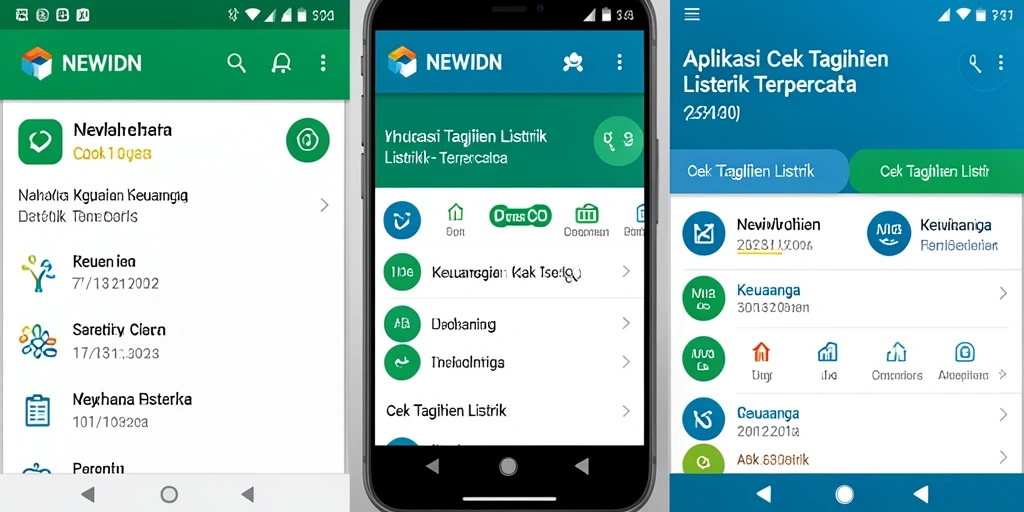 Tampilan antarmuka Cek Tagihan Listrik NEWIDN yang mudah digunakan.