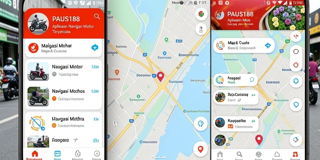 Antarmuka aplikasi PAUS188 menunjukkan fungsi navigasi motor dengan jelas.