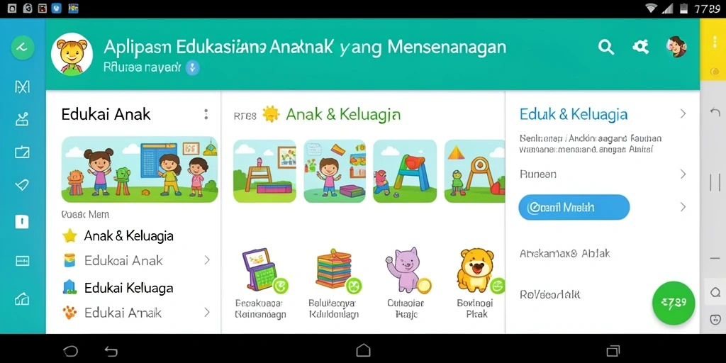 Tampilan antarmuka menarik dan ramah anak dari aplikasi RR789.