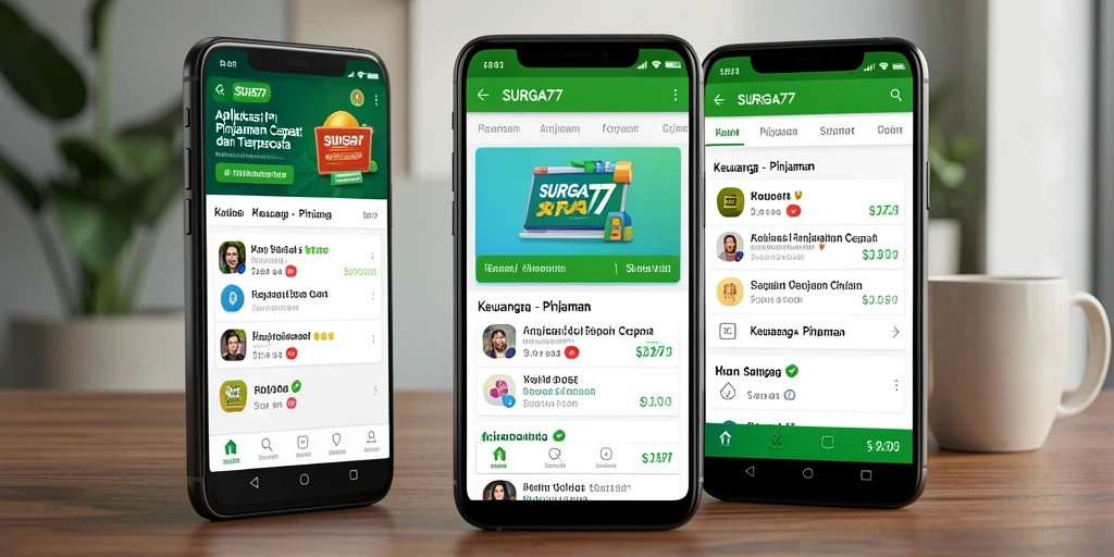 Tampilan antarmuka aplikasi SURGA77 untuk pengajuan pinjaman.